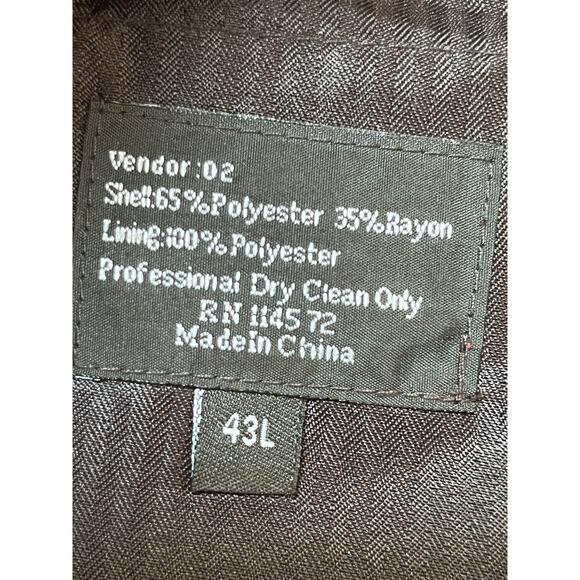 Vinci Men's Size 48L/43L Red/White 3 Piece Suit Vest, Jacket, and Pants - Picture 10 of 16